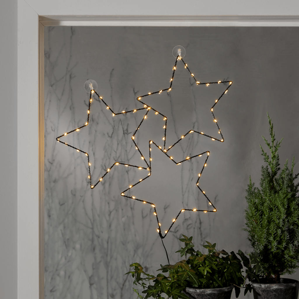3 Sterne LED - Leuchtsilhouette 'Stella' - WeihnachtsladenStar Trading