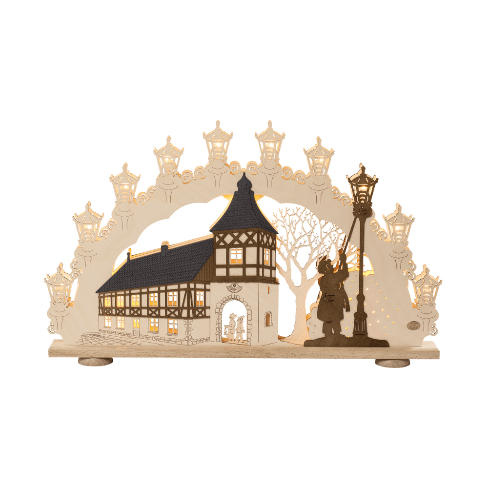 3D - Holz - Schwibbogen "Altstadtromantik" - WeihnachtsladenSAICO