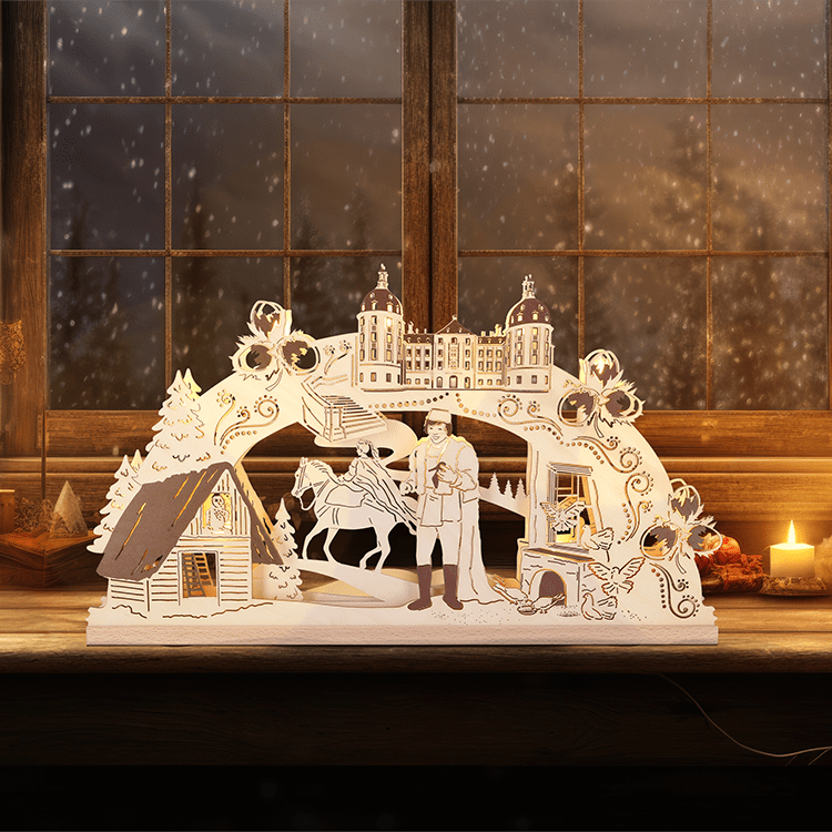 3D - Lichterbogen 'Drei Haselnüsse für Aschenbrödel' - WeihnachtsladenSAICO