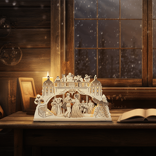 3D - Lichterbogen 'Drei Haselnüsse für Aschenbrödel' - WeihnachtsladenSAICO