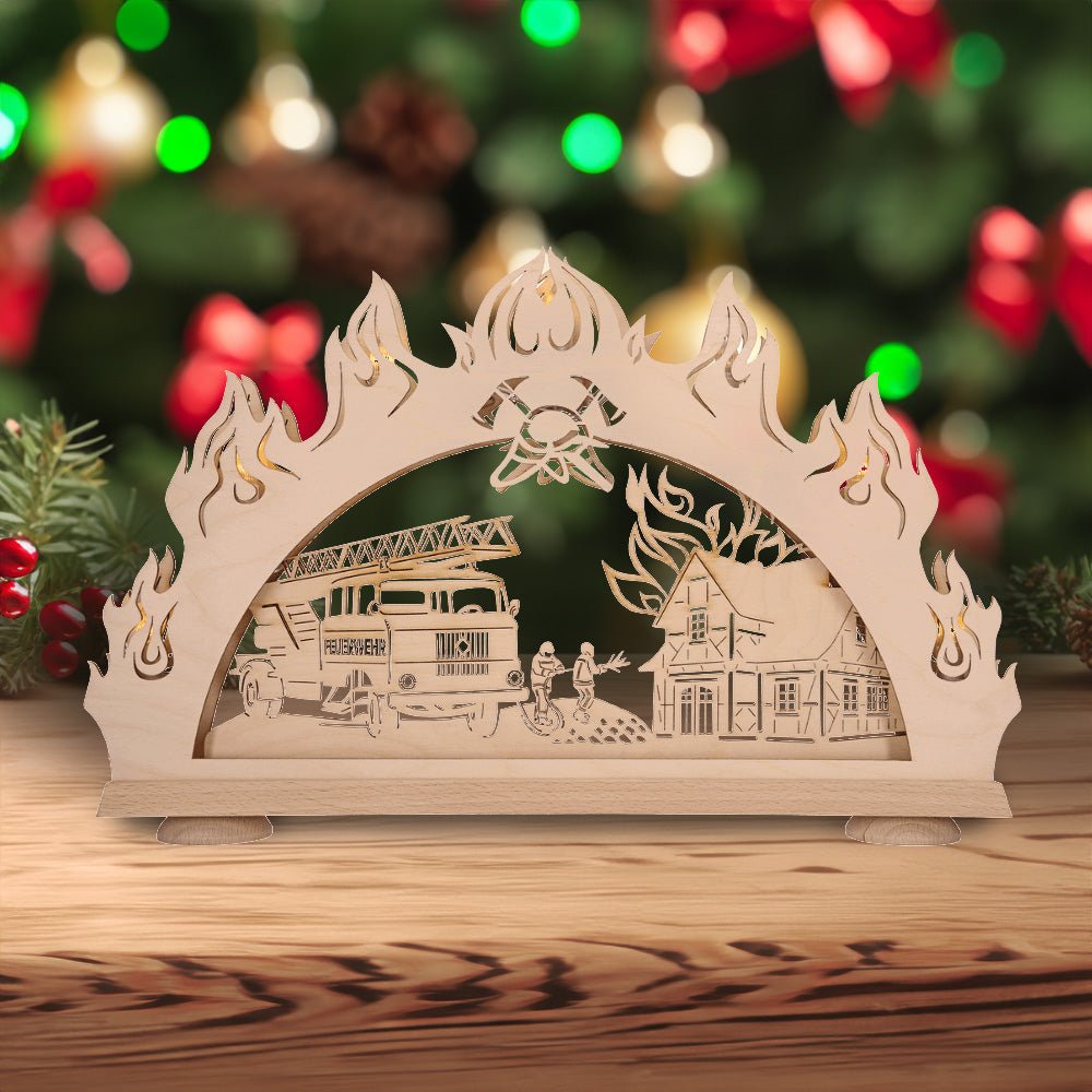 3D - Lichterbogen 'Feuerwehr' - WeihnachtsladenSAICO