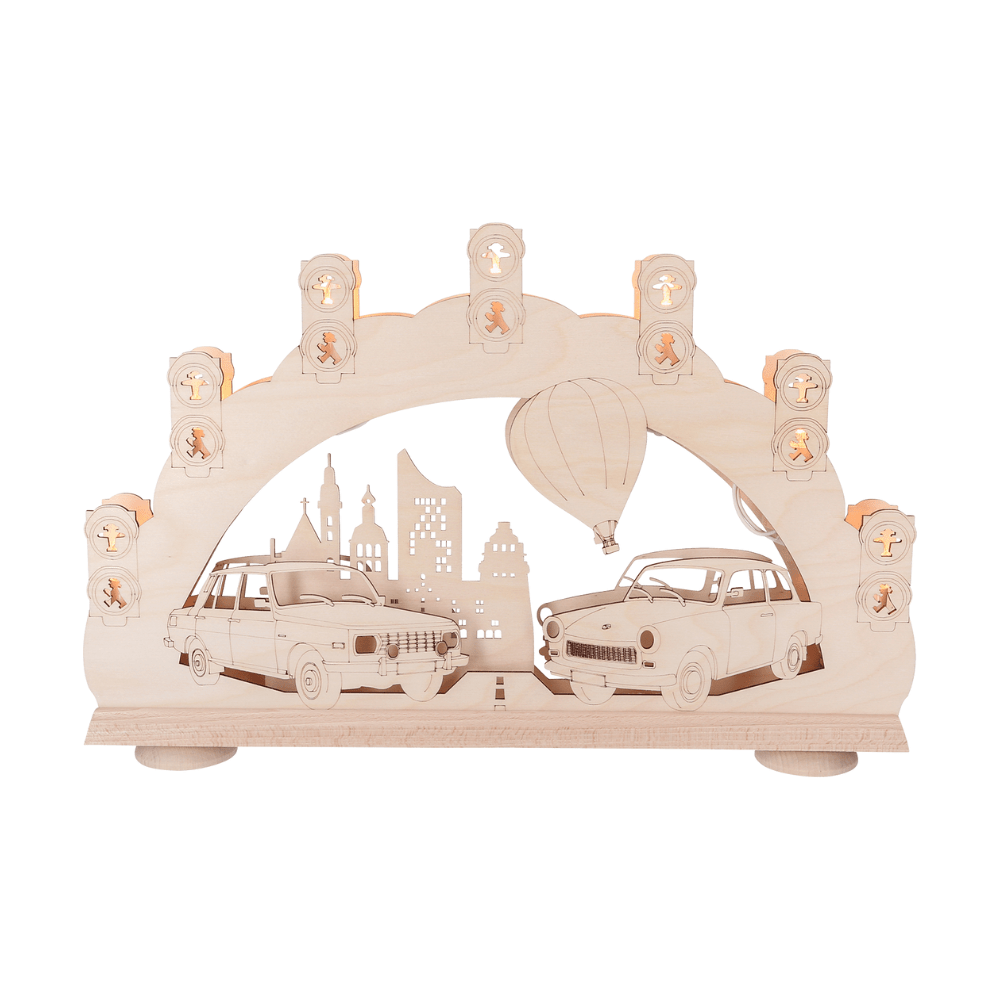 3D - Lichterbogen 'Trabant und Wartburg' - WeihnachtsladenSAICO