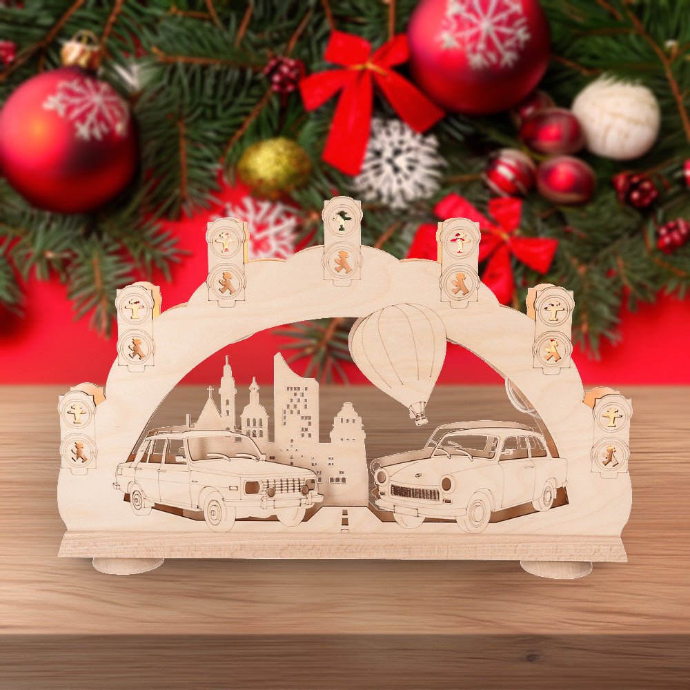 3D - Lichterbogen 'Trabant und Wartburg' - WeihnachtsladenSAICO