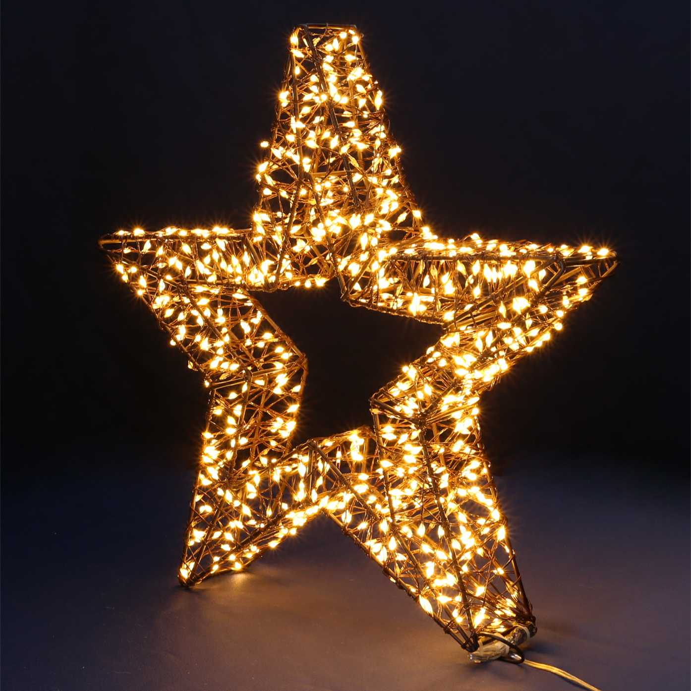 LED Stern 35cm braun