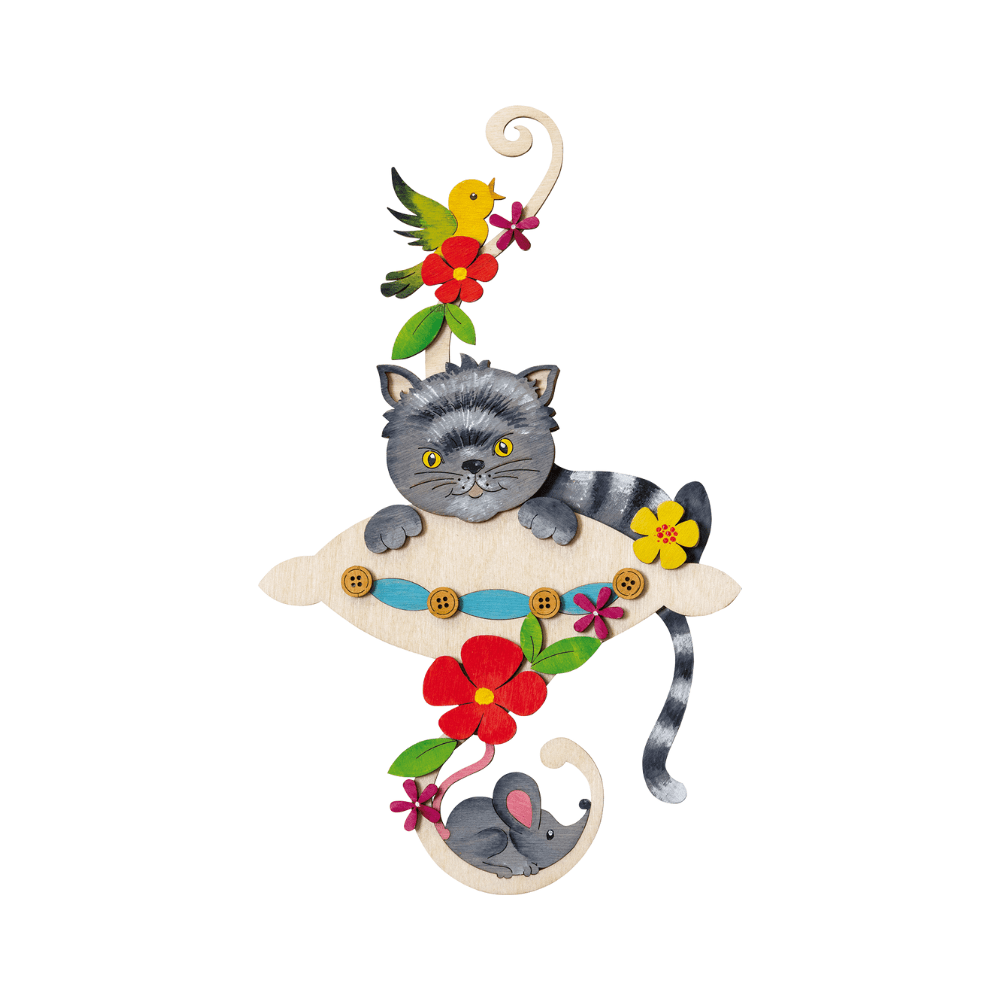 Bastelset Fensterbild 'Katze' 10218 - WeihnachtsladenDrechslerei Kuhnert