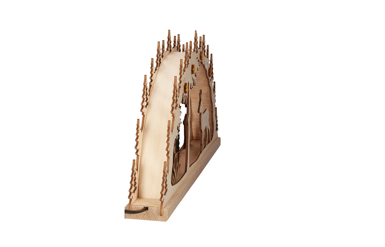 Bastelset Lichterbogen 'Wald' mit Rehen - WeihnachtsladenDrechslerei Kuhnert