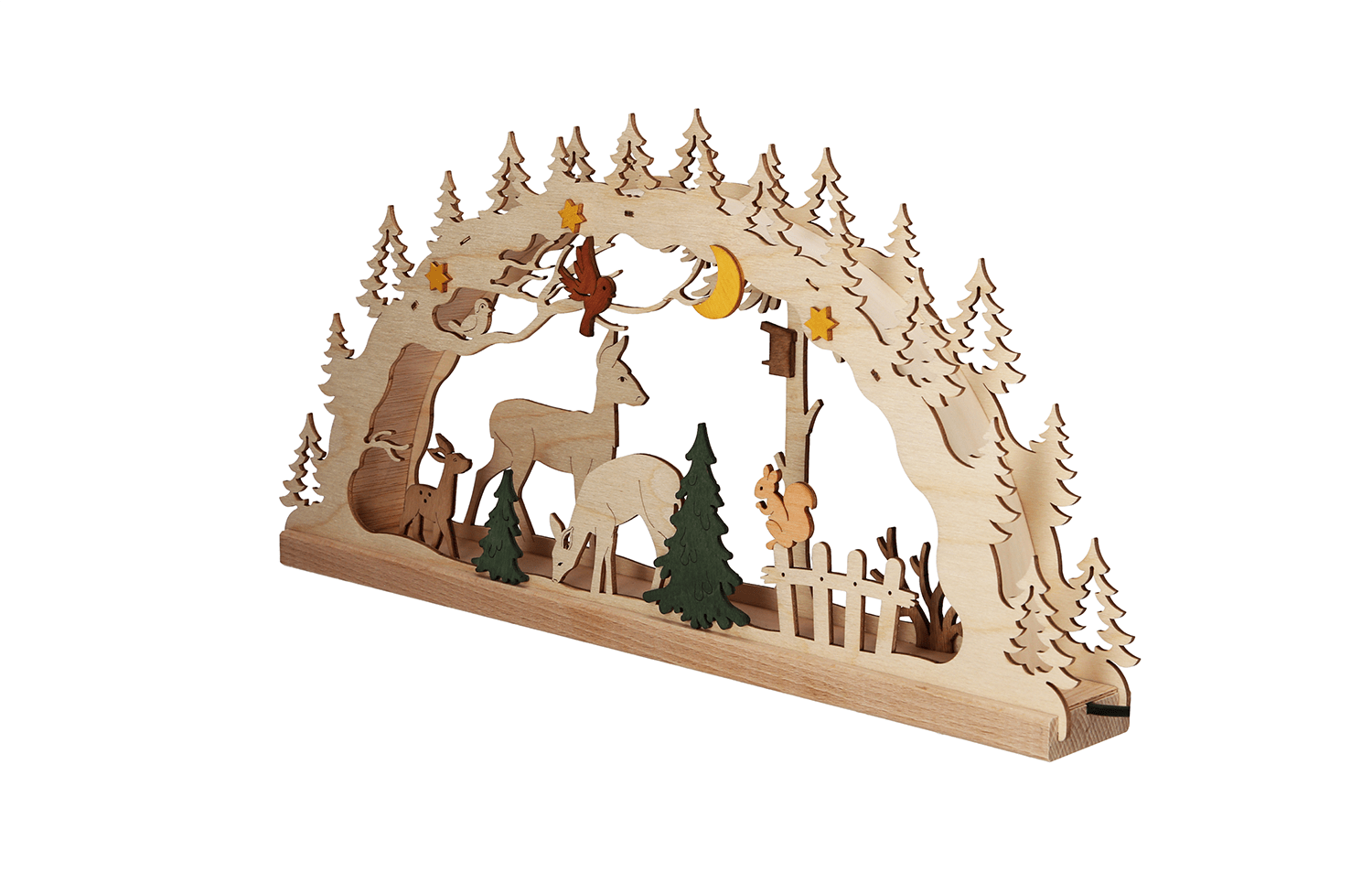 Bastelset Lichterbogen 'Wald' mit Rehen - WeihnachtsladenDrechslerei Kuhnert