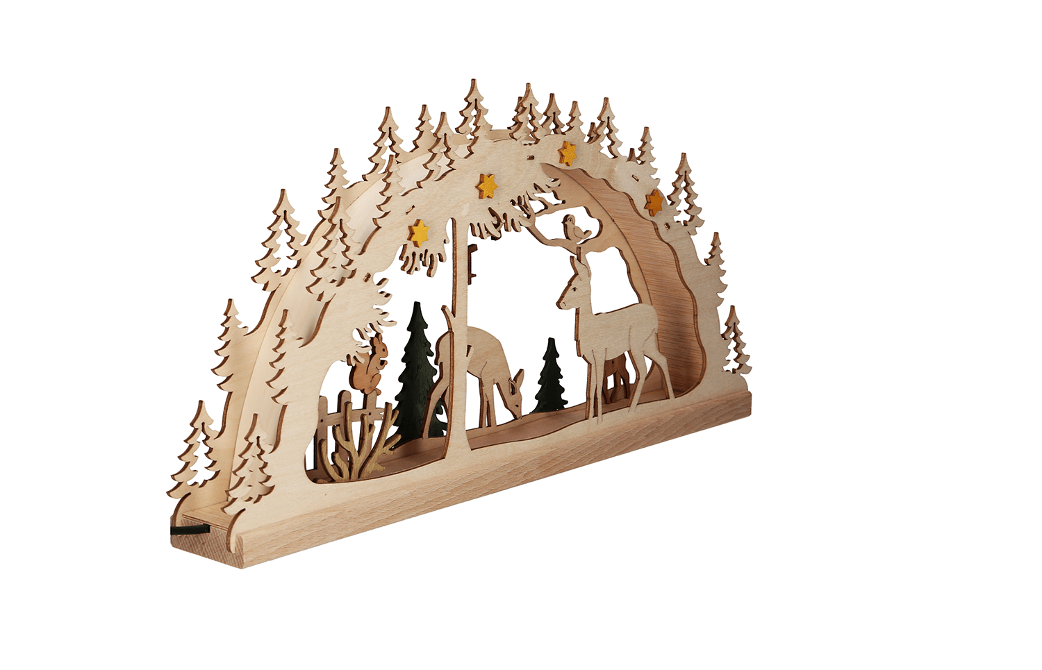 Bastelset Lichterbogen 'Wald' mit Rehen - WeihnachtsladenDrechslerei Kuhnert