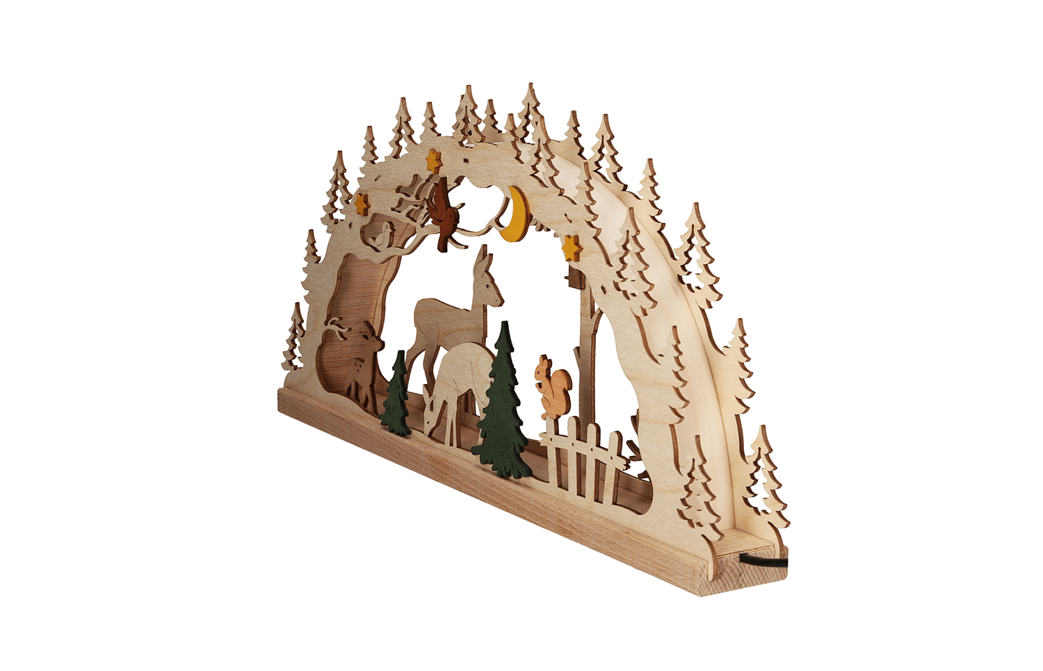 Bastelset Lichterbogen 'Wald' mit Rehen - WeihnachtsladenDrechslerei Kuhnert