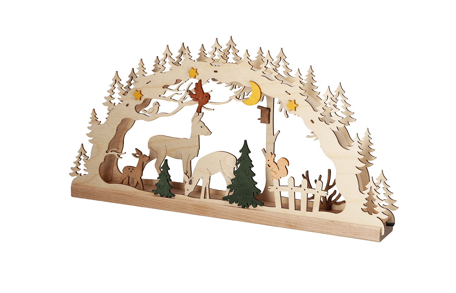 Bastelset Lichterbogen 'Wald' mit Rehen - WeihnachtsladenDrechslerei Kuhnert