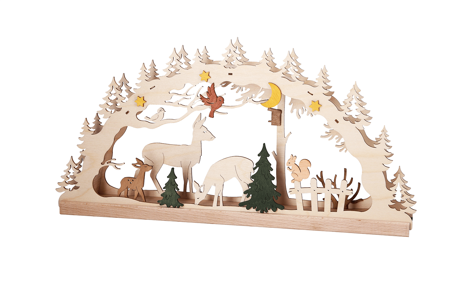 Bastelset Lichterbogen 'Wald' mit Rehen - WeihnachtsladenDrechslerei Kuhnert