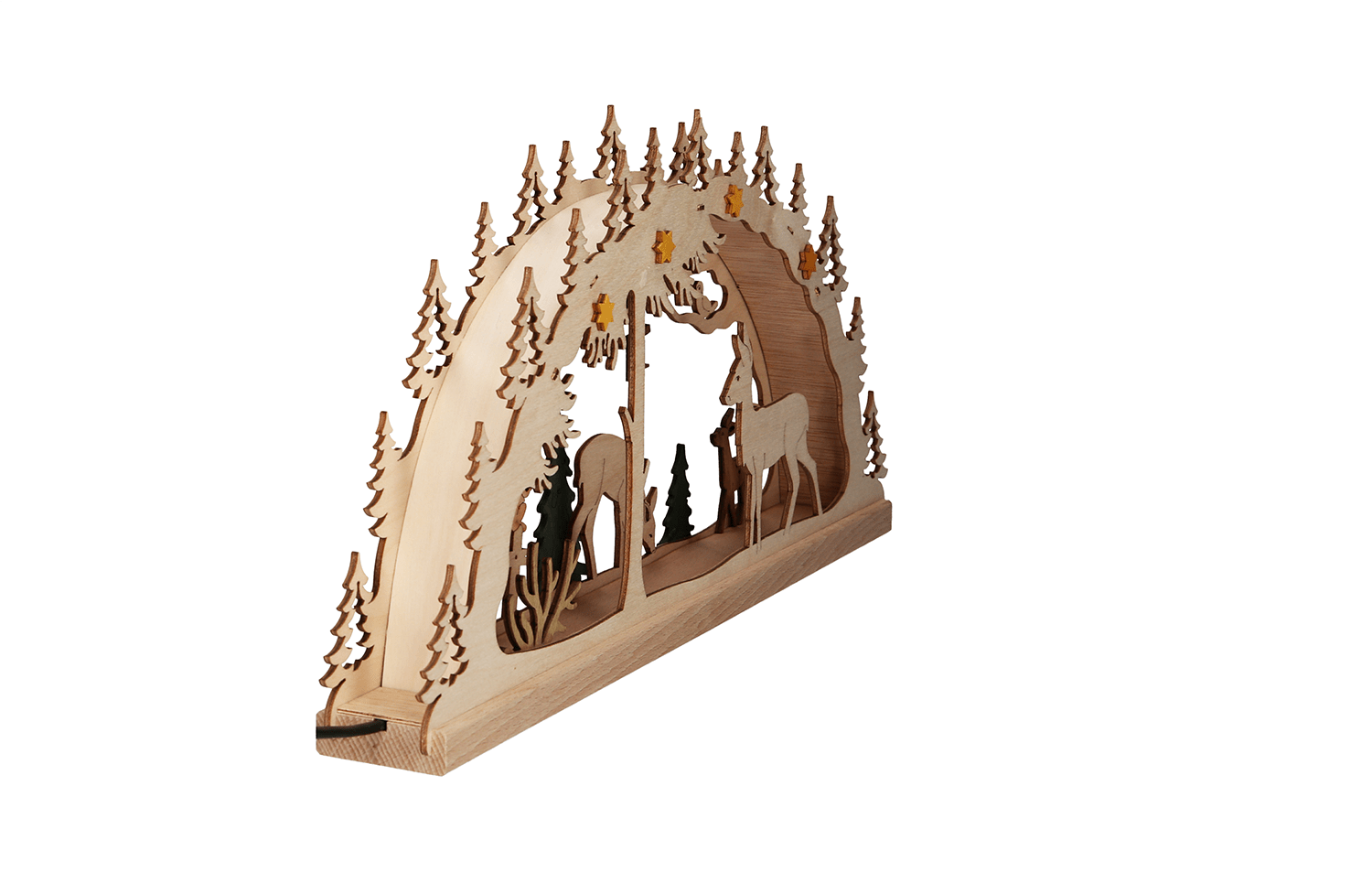 Bastelset Lichterbogen 'Wald' mit Rehen - WeihnachtsladenDrechslerei Kuhnert