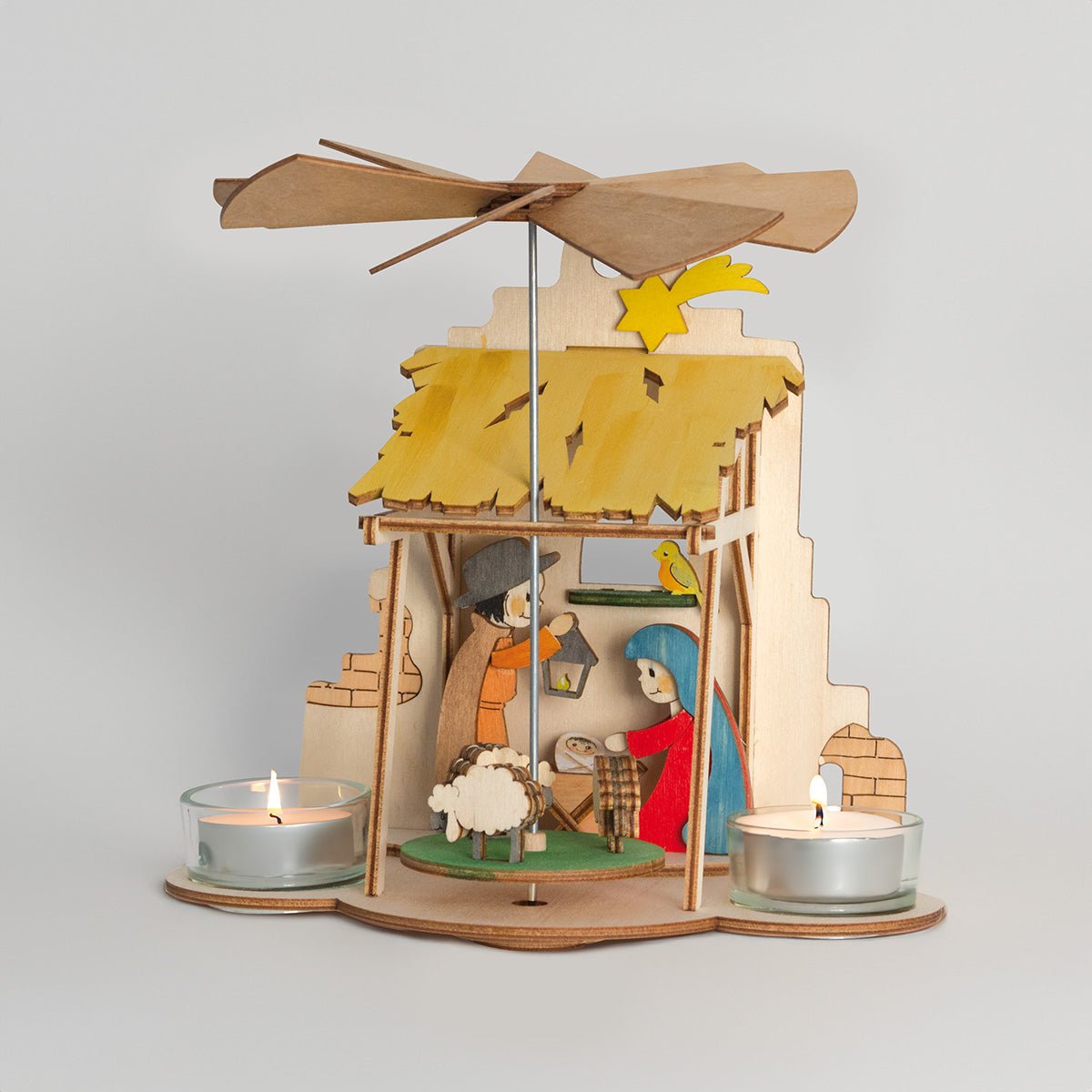 Bastelset Pyramide 'Krippe' - WeihnachtsladenDrechslerei Kuhnert