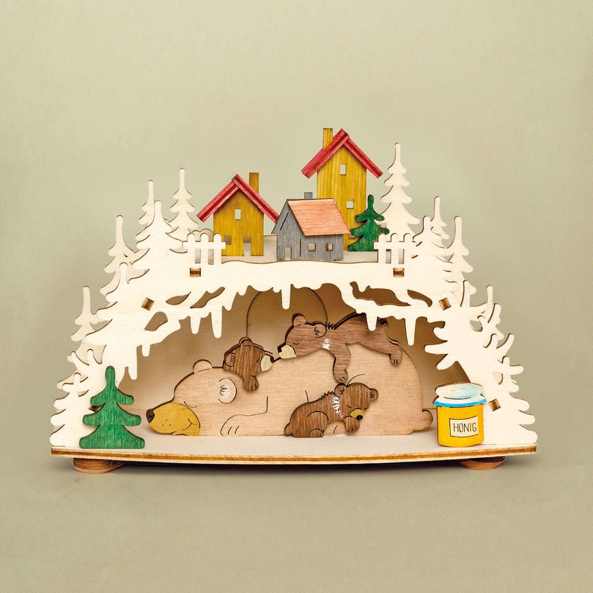 Bastelset Rauchhaus 'Bärenhöhle' - WeihnachtsladenDrechslerei Kuhnert