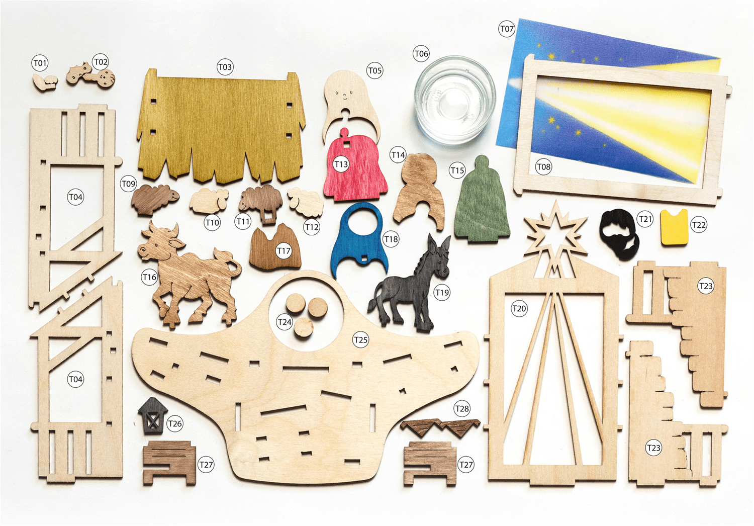 Bastelset 'Teelichthalter Krippe' - WeihnachtsladenDrechslerei Kuhnert