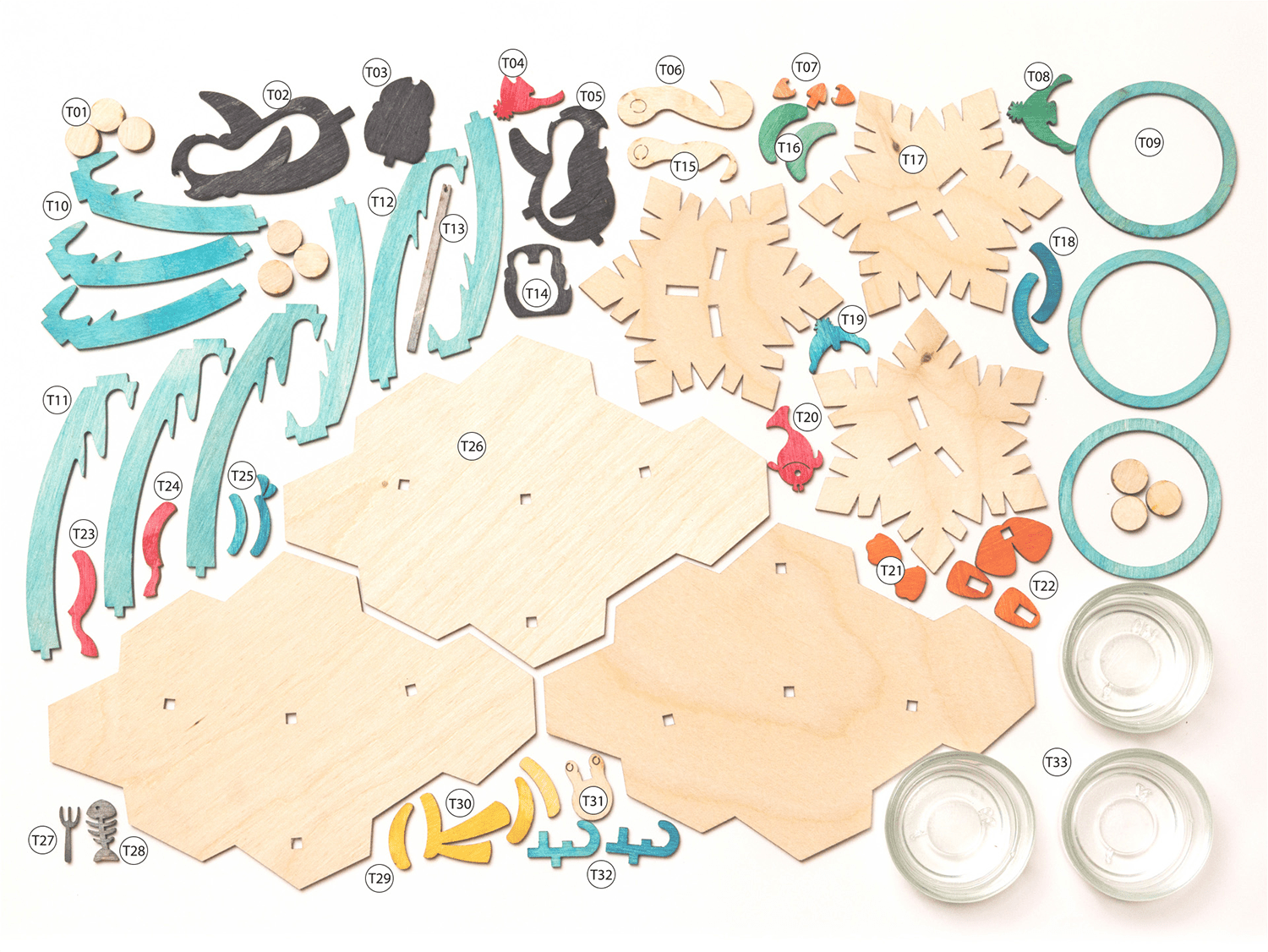 Bastelset Teelichthalter Pinguin - WeihnachtsladenDrechslerei Kuhnert