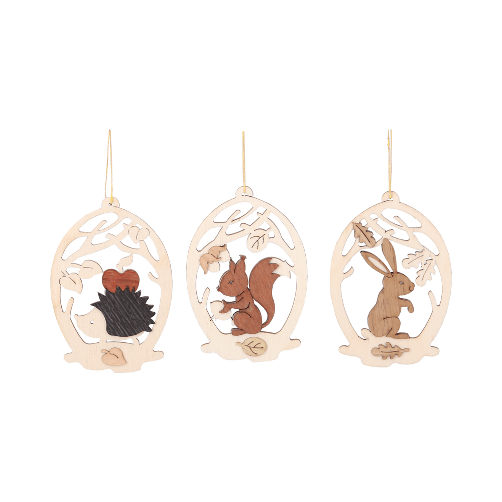 Baumschmuck - Set 'Waldtiere' - WeihnachtsladenDrechslerei Kuhnert