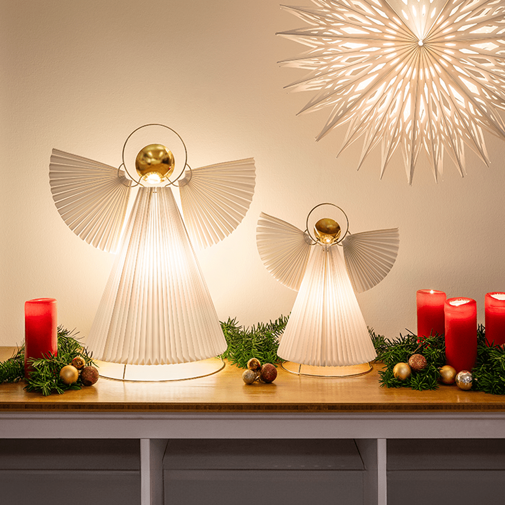 Beleuchteter Papierengel 36cm - WeihnachtsladenKonstsmide