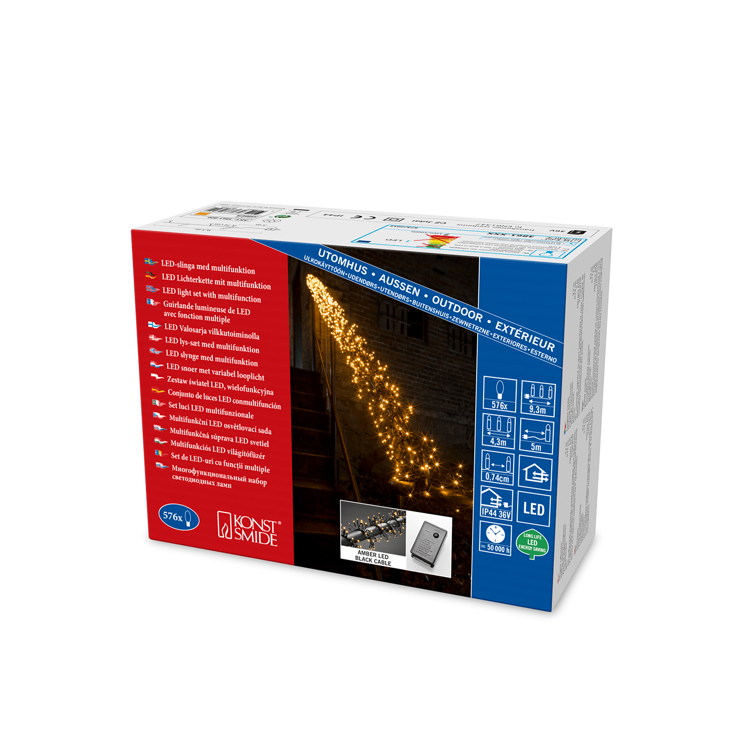 Bernsteinfarbene Micro LED Büschellichterkette für festliche Dekorationen - WeihnachtsladenKonstsmide