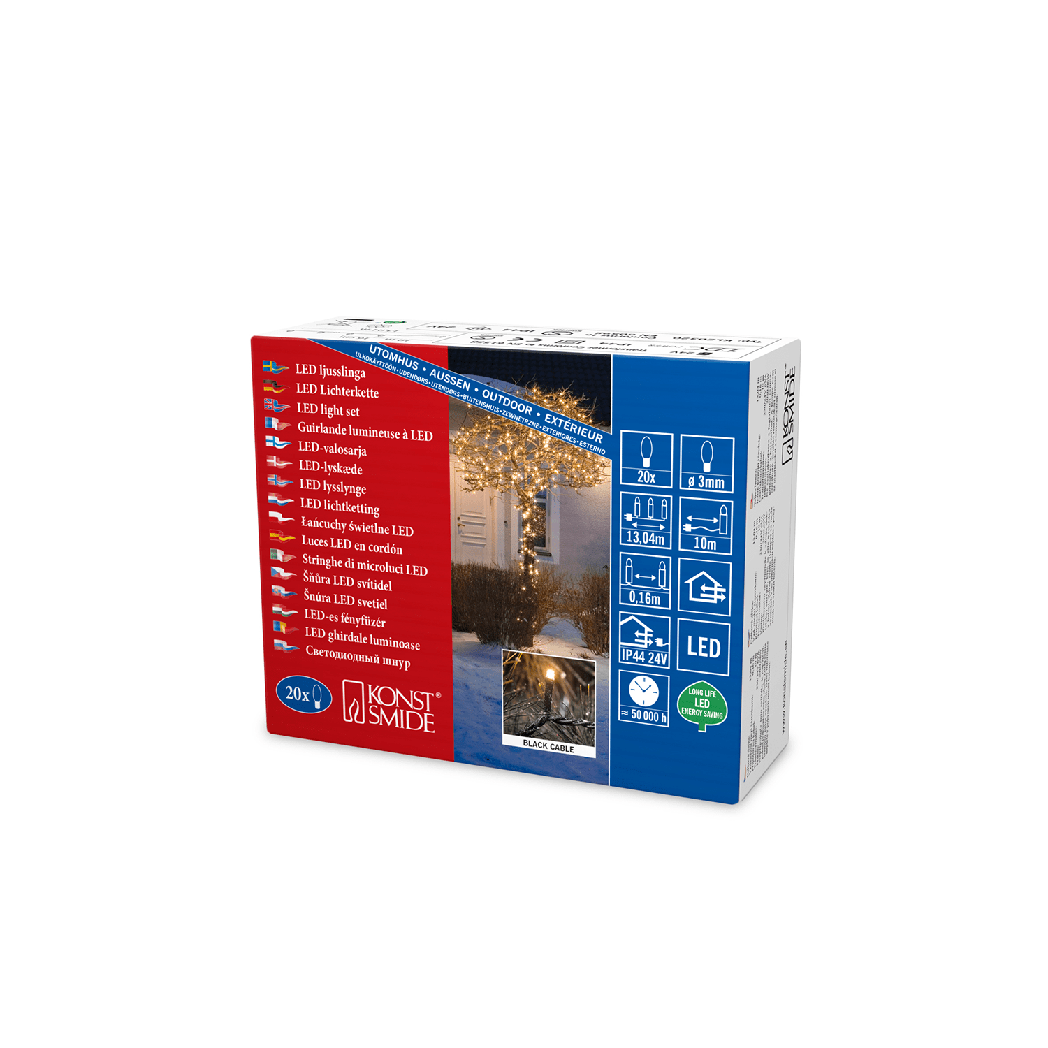 Bernsteinfarbene Micro - LED - Lichterkette für eine gemütliche Atmosphäre - WeihnachtsladenKonstsmide