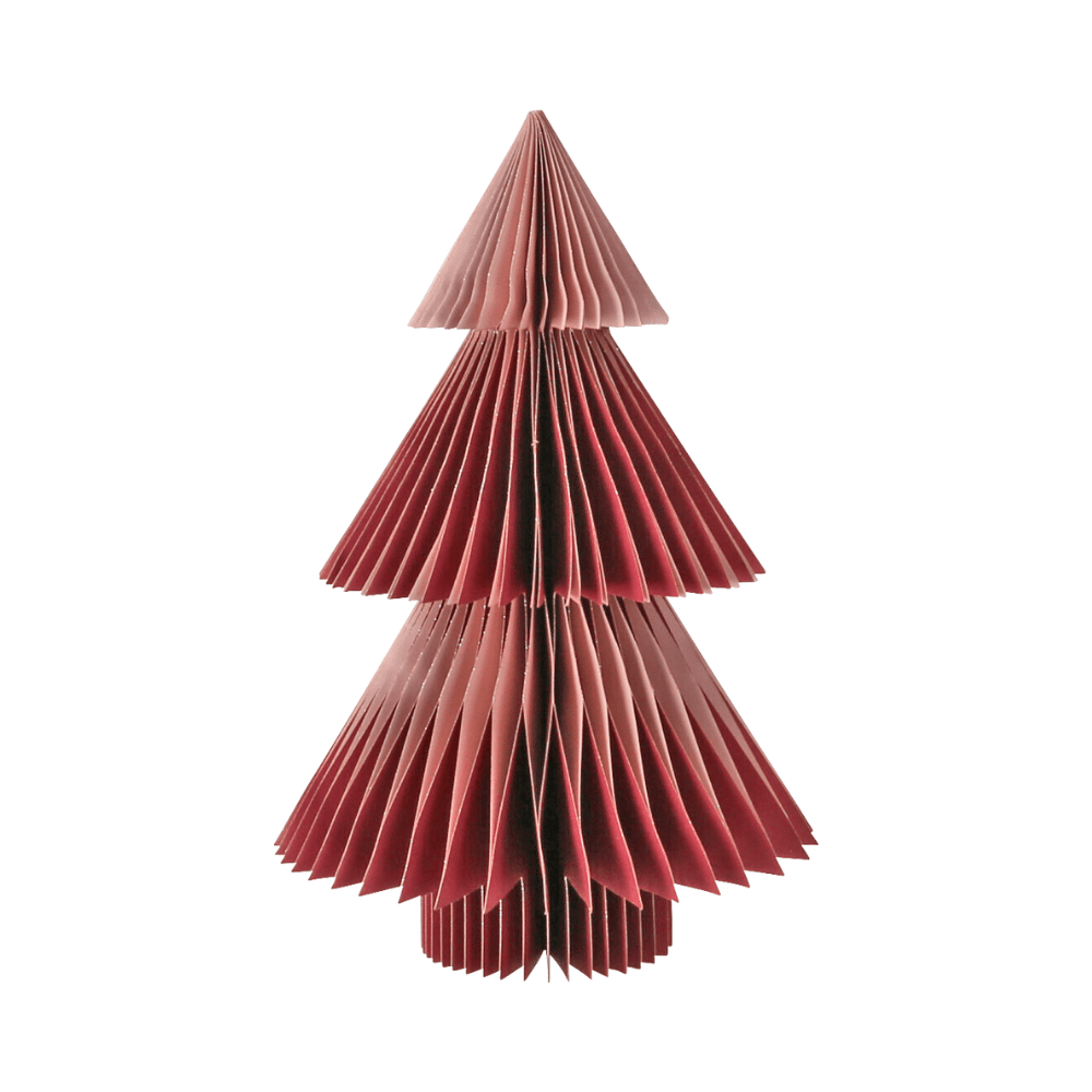 Dekorationsbaum in elegantem Bordeaux und Altrosa - WeihnachtsladenSöllner Floristik