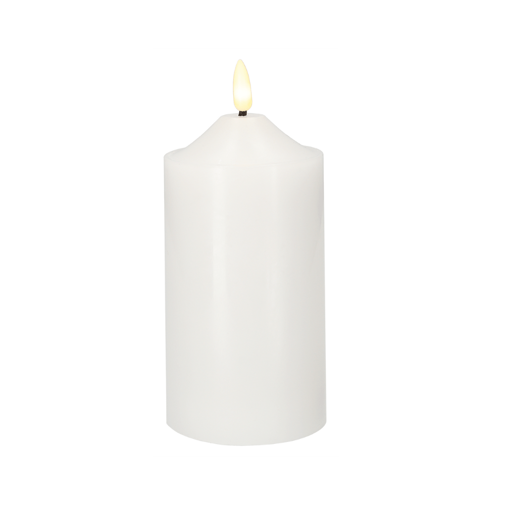 Dekorative LED - Wachskerze mit Flammeneffekt - WeihnachtsladenStar Trading