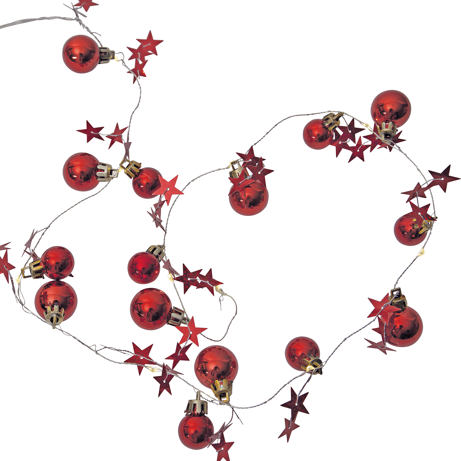 Dekorative rote LED - Lichterkette für die weihnachtliche Stimmung - WeihnachtsladenStar Trading