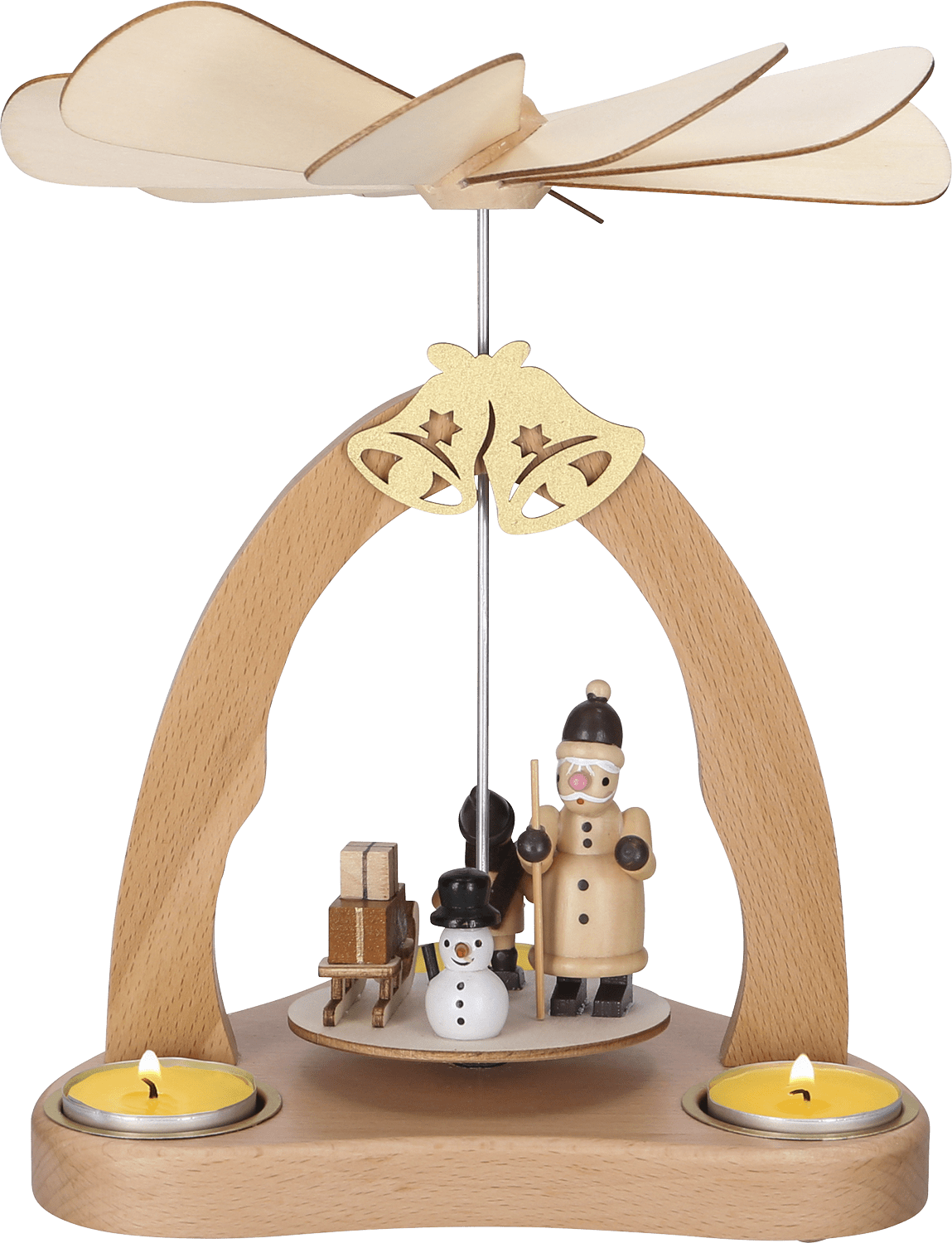 Dekorative Teelicht - Pyramide "Weihnachtsmann" - WeihnachtsladenHeinz HANDELSKONTOR