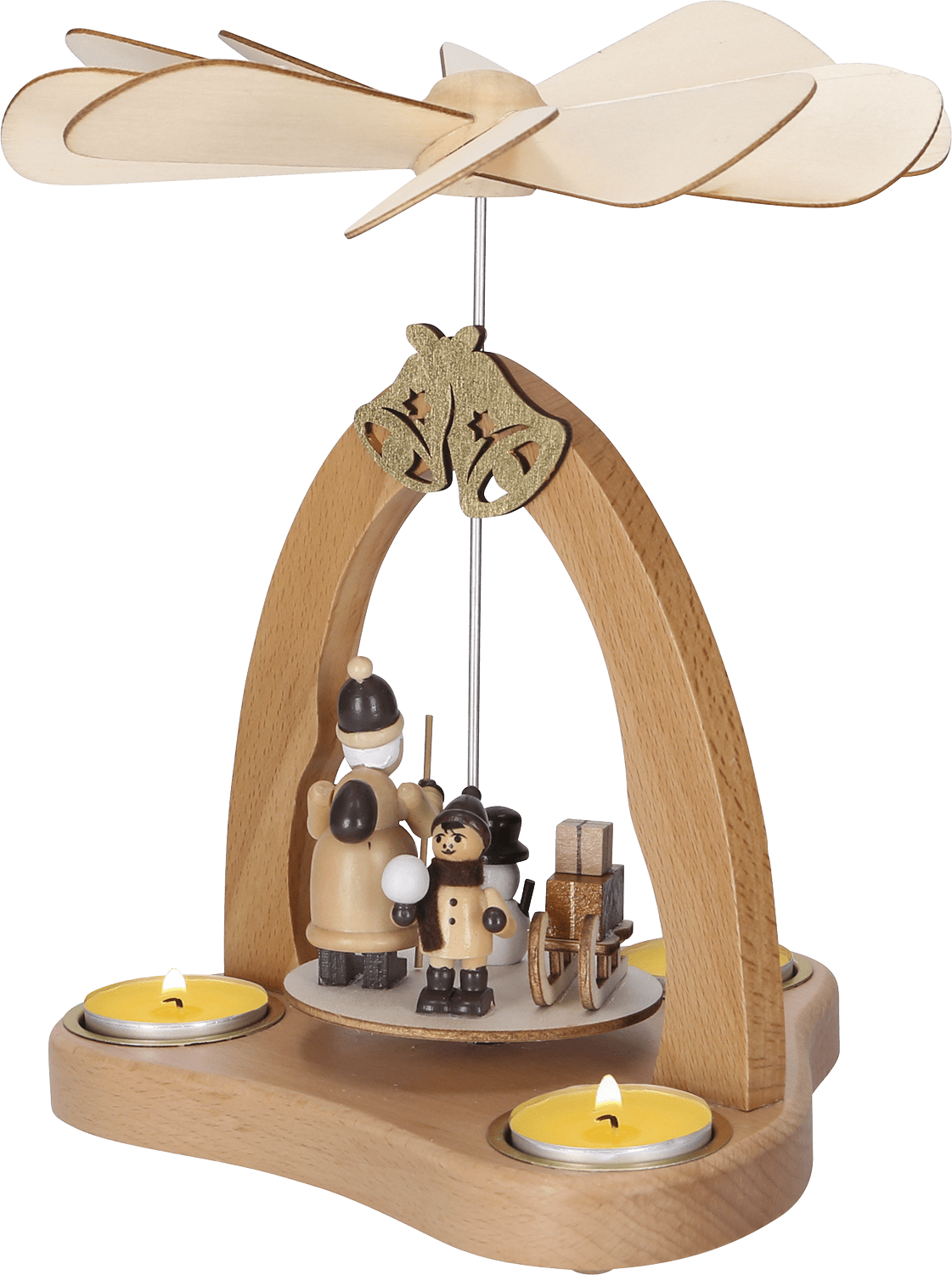 Dekorative Teelicht - Pyramide "Weihnachtsmann" - WeihnachtsladenHeinz HANDELSKONTOR