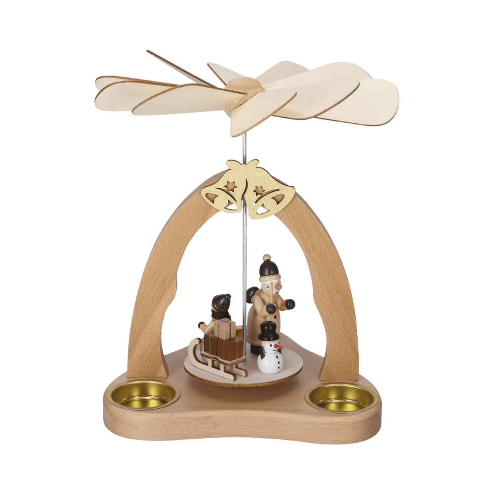 Dekorative Teelicht - Pyramide "Weihnachtsmann" - WeihnachtsladenHeinz HANDELSKONTOR