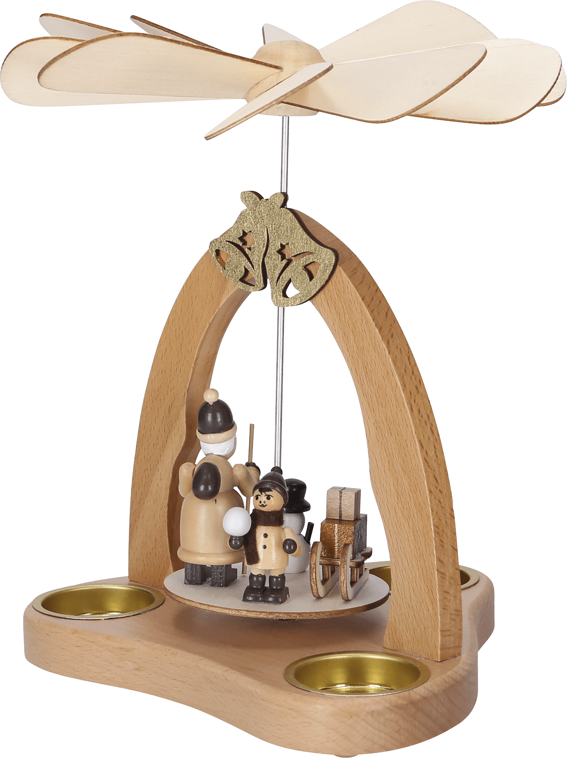 Dekorative Teelicht - Pyramide "Weihnachtsmann" - WeihnachtsladenHeinz HANDELSKONTOR