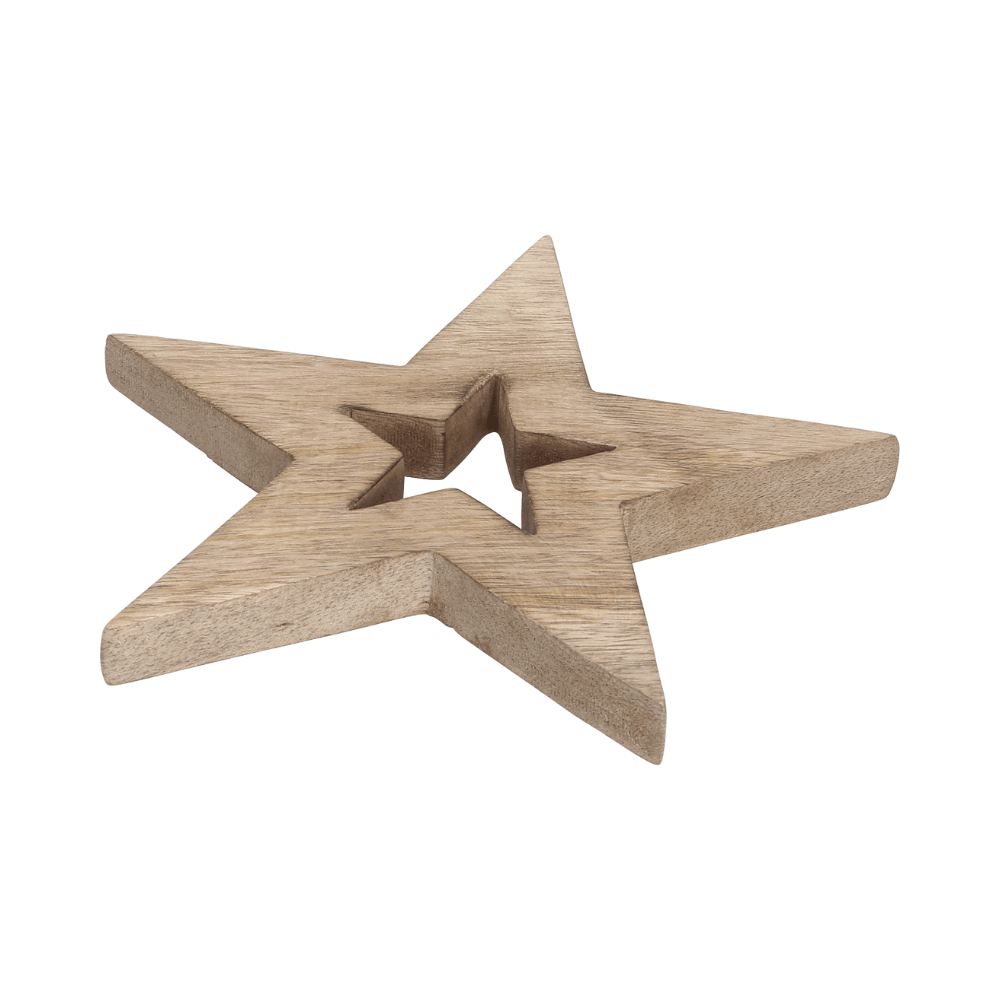 Dekorativer Holz - Stern - WeihnachtsladenSöllner Floristik