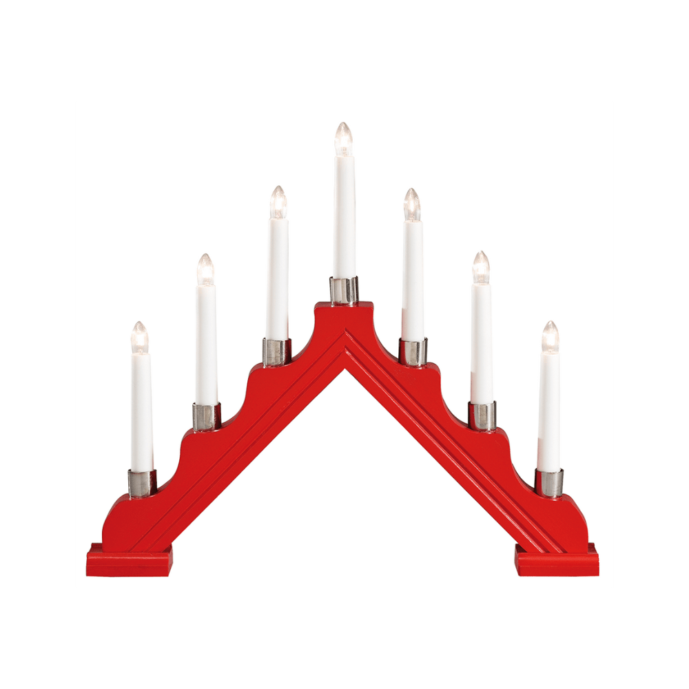 Dekorativer Holzleuchter mit Metallringen - WeihnachtsladenKonstsmide