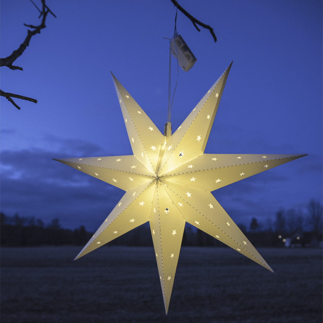 Dekorativer Outdoor - Stern mit warmweißen LEDs - WeihnachtsladenStar Trading