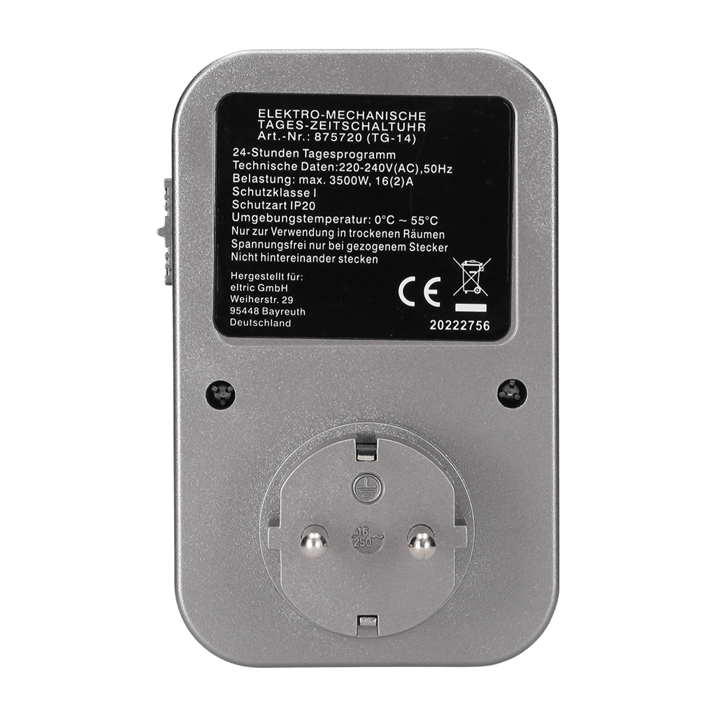 EGB - 24 Stunden Zeitschaltuhr anthrazit - WeihnachtsladenEGB