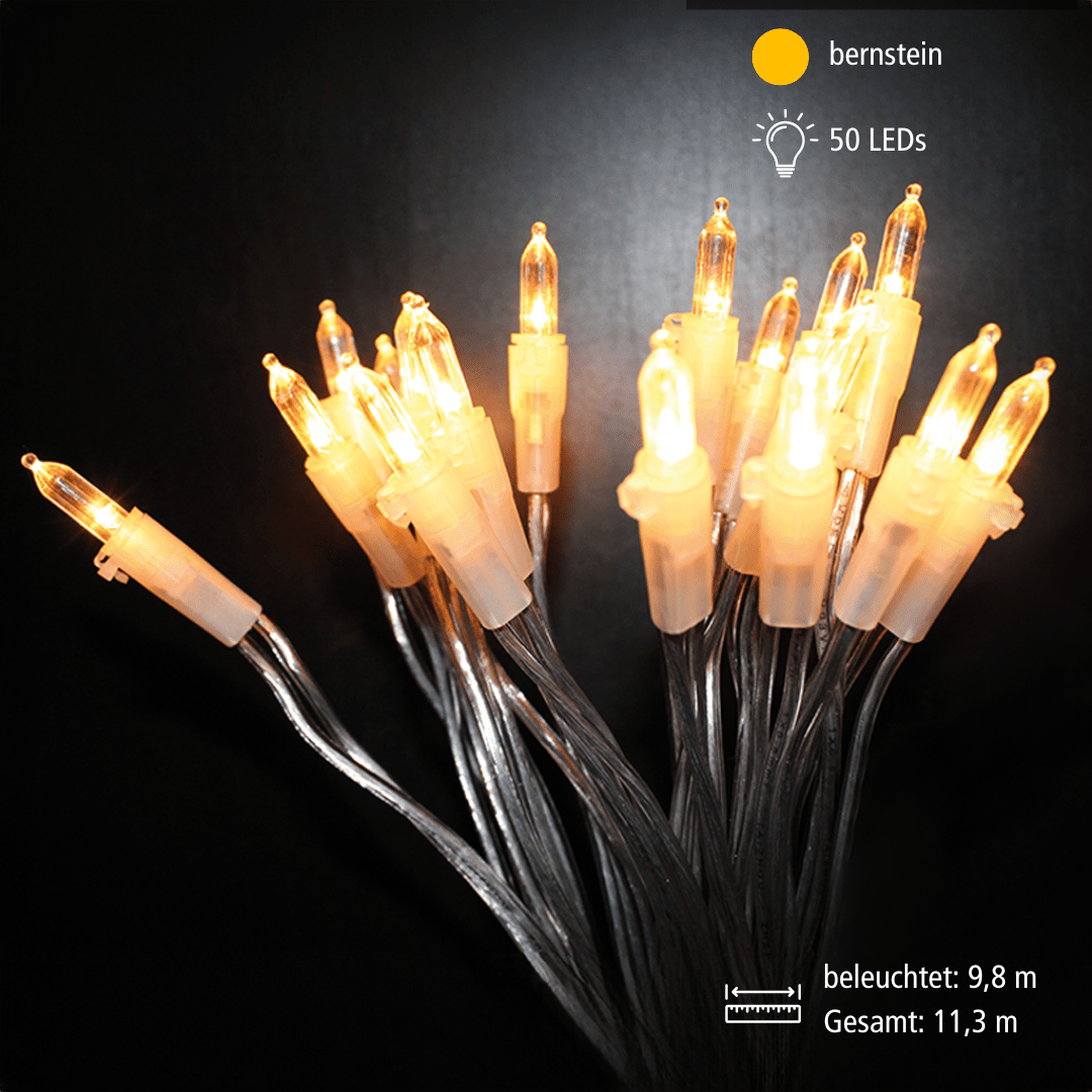 EGB LED - Lichterkette transparent/bernstein - WeihnachtsladenEGB