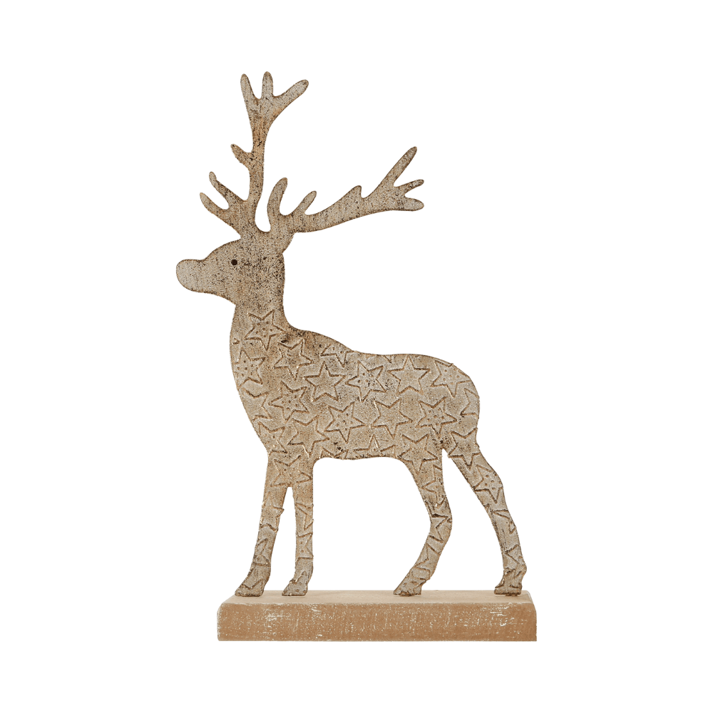 Elegant dekorierter Metall - Hirsch - WeihnachtsladenSöllner Floristik