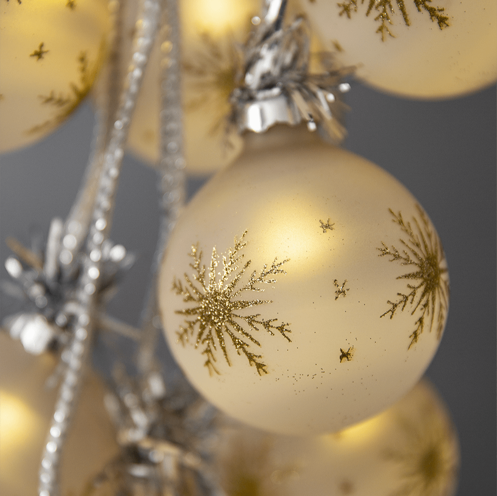 Elegantes LED - Glaskugelgehänge - WeihnachtsladenHeinz HANDELSKONTOR