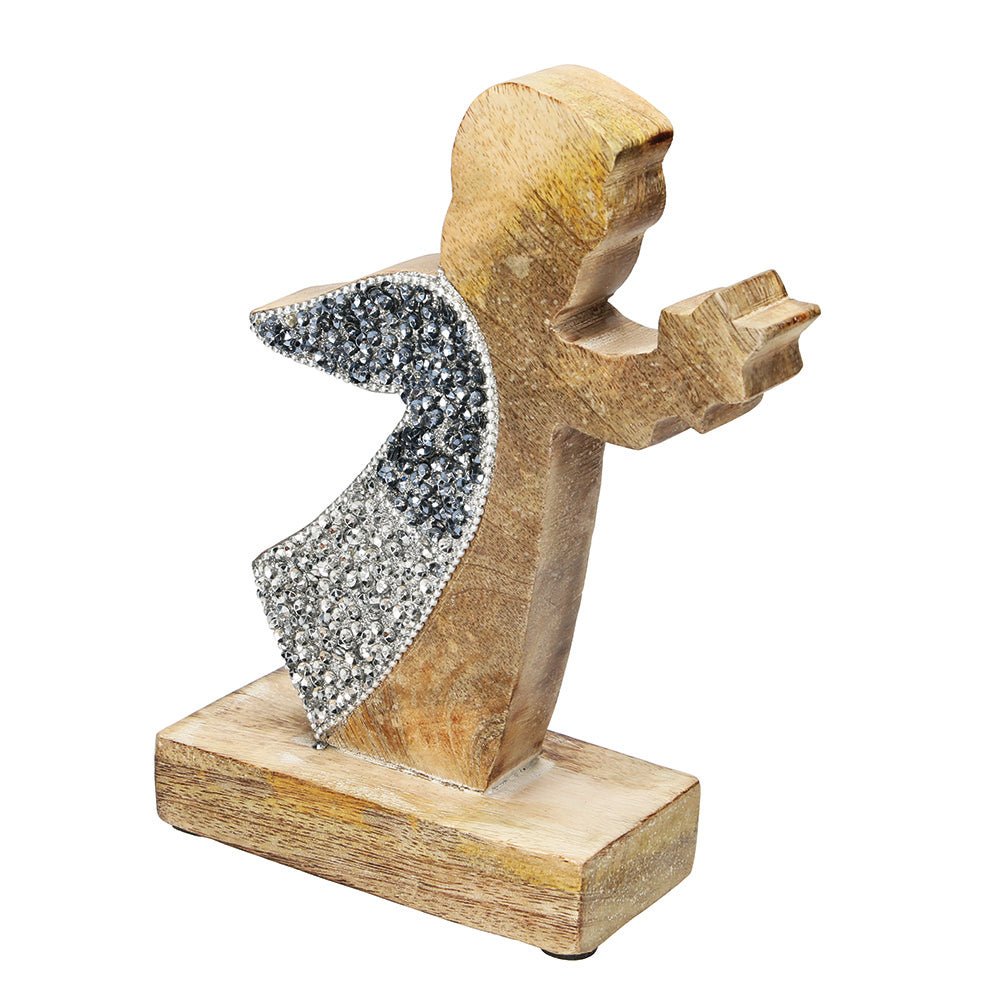 Engel mit Glitter 19,5x26cm - WeihnachtsladenRiffelmacher & Weinberger