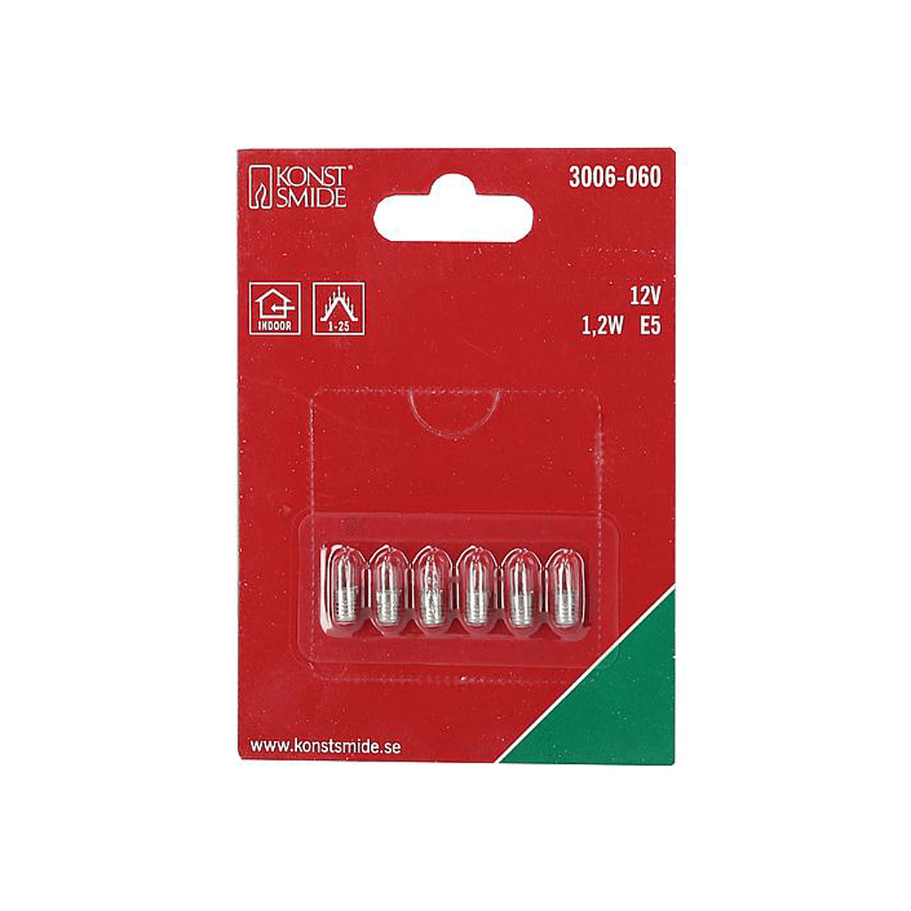 Ersatzbirne E5 12V 1.2W (6 Stück) - WeihnachtsladenKonstsmide