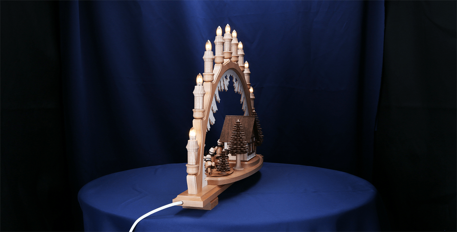 Erzgebirgischer Schwibbogen "Winterkinder" - WeihnachtsladenLenk & Sohn