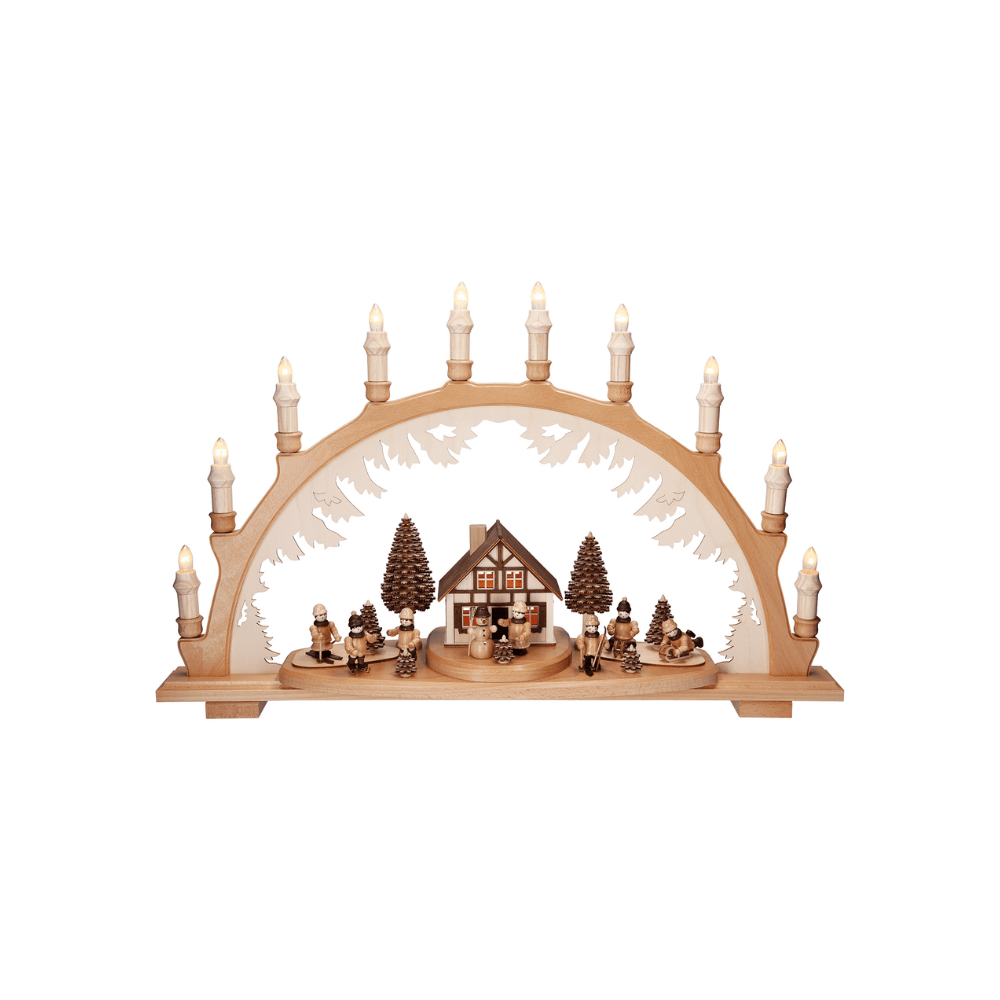 Erzgebirgischer Schwibbogen "Winterkinder" - WeihnachtsladenLenk & Sohn