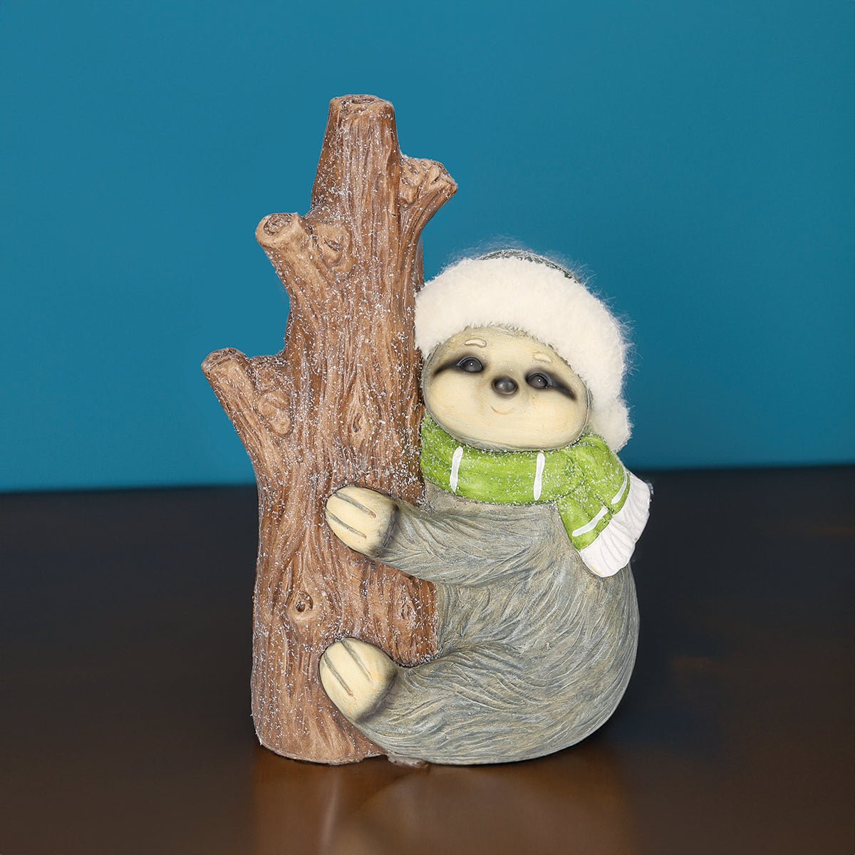 Faultier mit Mütze und Schal 16x38cm - WeihnachtsladenRiffelmacher & Weinberger