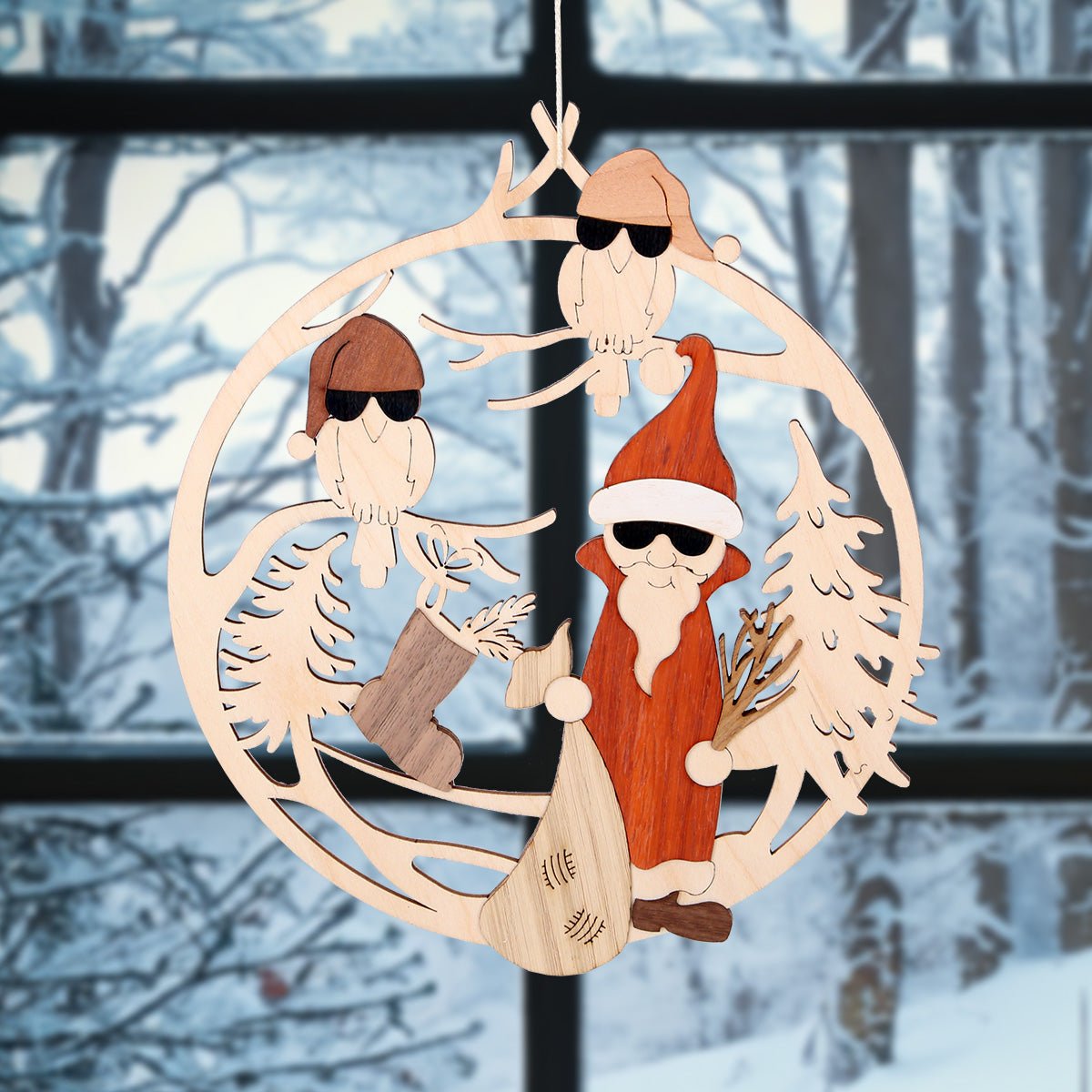 Fensterbild 'Nikolaus' - WeihnachtsladenDrechslerei Kuhnert