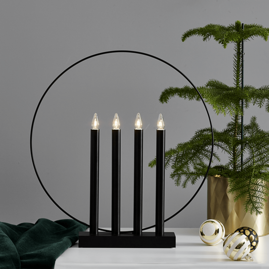 Fensterleuchter 'Glory' schwarz - WeihnachtsladenStar Trading