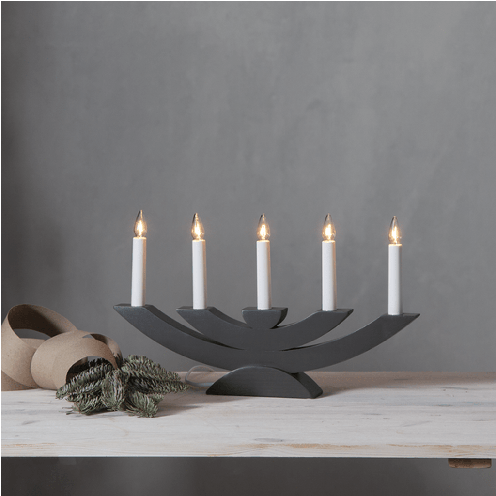 Fensterleuchter 'Navida' dunkelgrau - WeihnachtsladenStar Trading