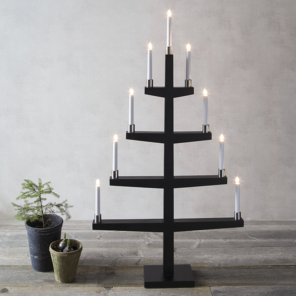Fensterleuchter 'Tall' schwarz 110cm - WeihnachtsladenStar Trading