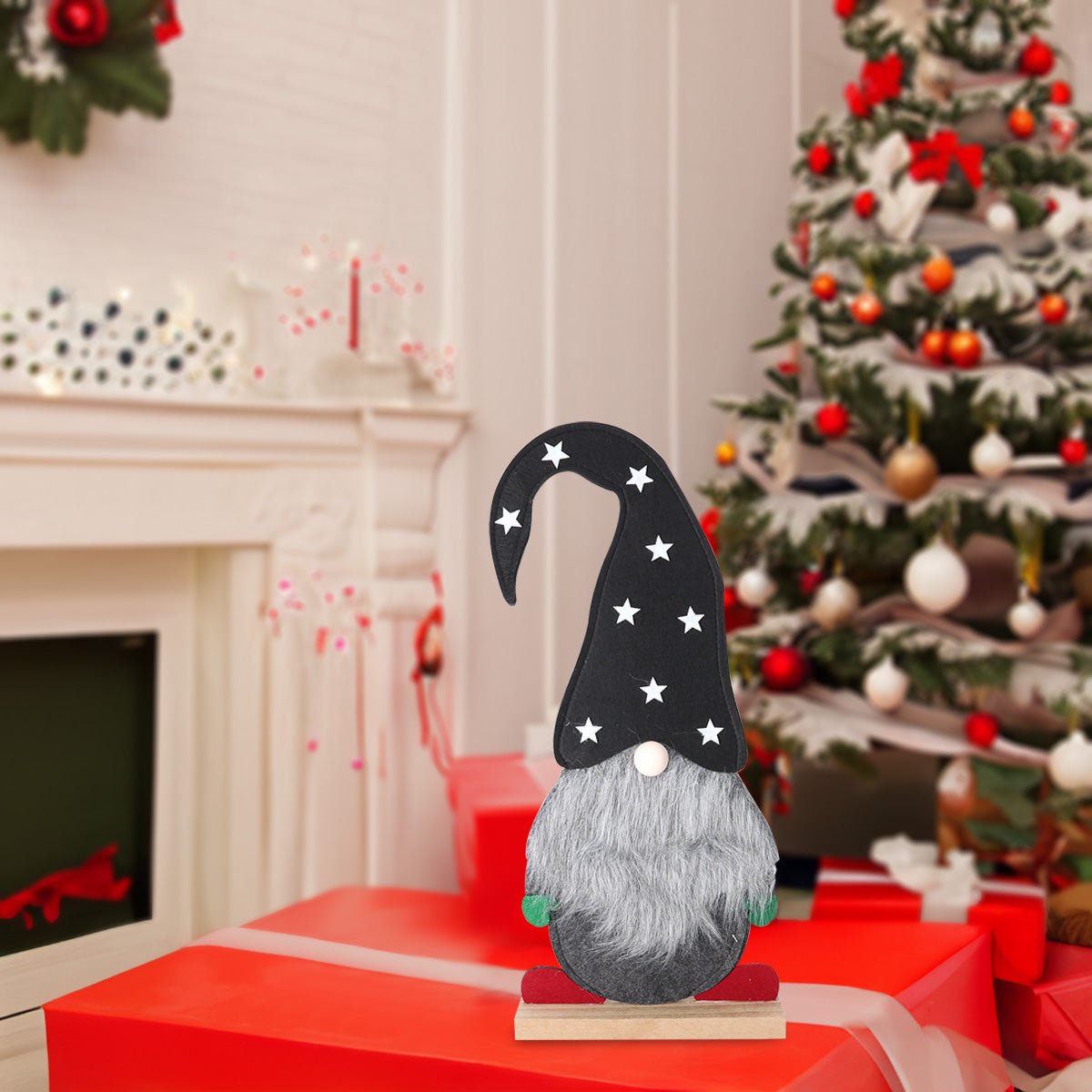 Filz - Wichtel mit Sternen - Mütze - WeihnachtsladenSöllner Floristik