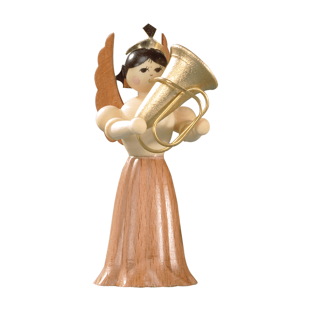 Handgefertigte Holzfigur - Engel mit Tuba - WeihnachtsladenDrechslerei Kuhnert