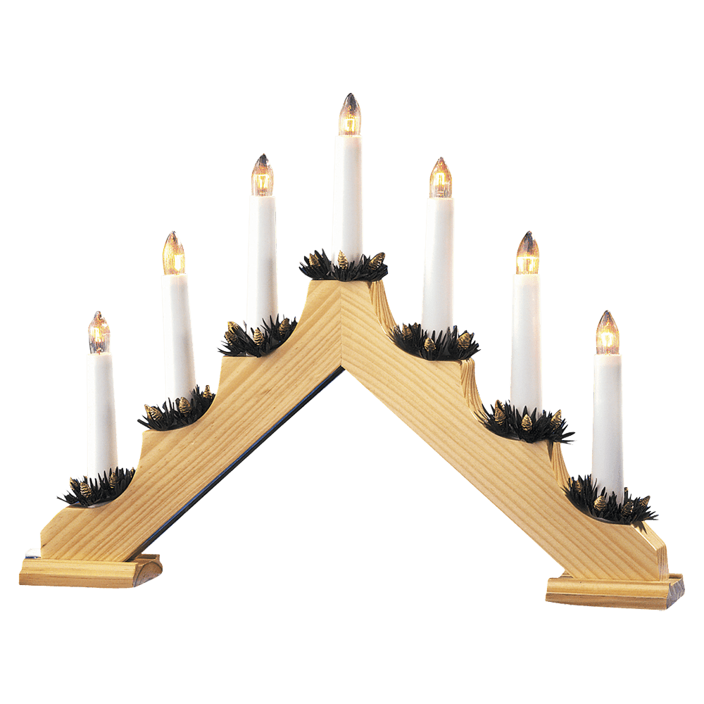 Holz - Leuchter mit Topkerzen - WeihnachtsladenKonstsmide